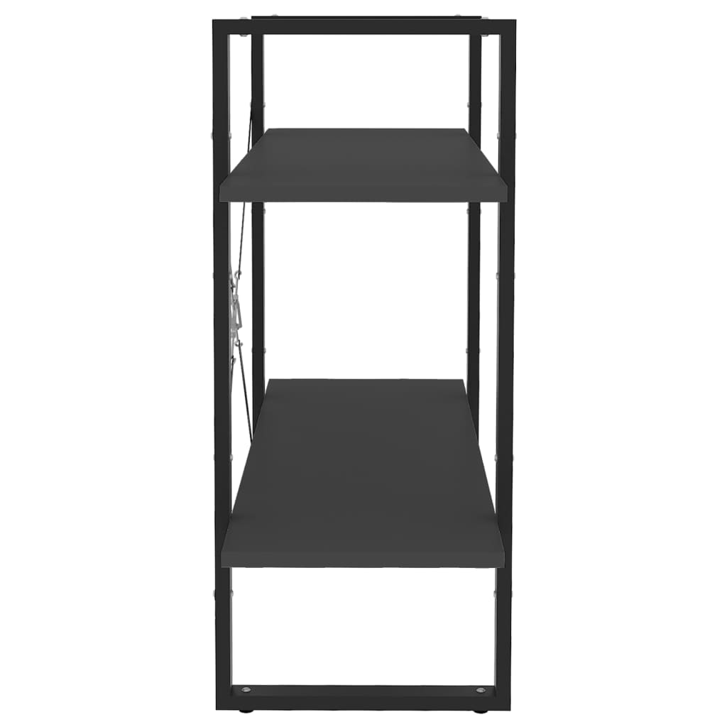 2 - Tier Book Cabinet Grey 80x30x70 cm Engineered Wood - Bargainia.com - 8720286567395 - 806449