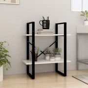 2 - Tier Book Cabinet White 60x30x70 cm Solid Pine Wood - Bargainia.com - 8720286567234 - 806433