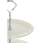 2 Tier Ceramic Lace Cake Plate - Bargainia.com - 5018705548654