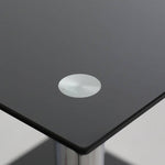 Adam 2 Tier Black Glass End Table