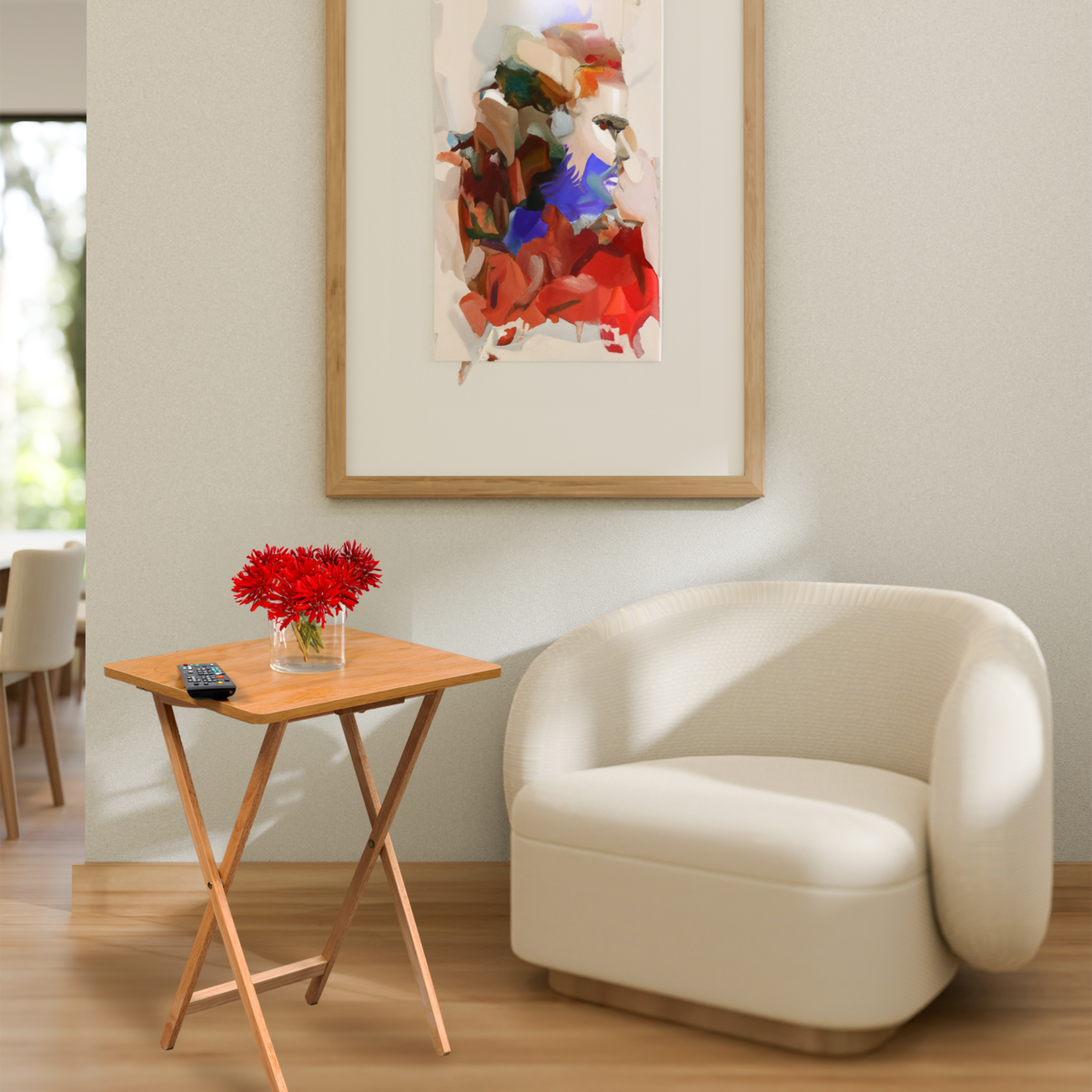 Heva Tropical Hevea Wood Folding Snack Table