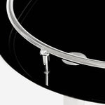 Adam Black Tempered Glass Serving Trolley