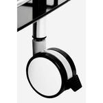 Adam Black Tempered Glass Serving Trolley