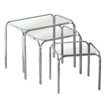 Jordan Nest Of 3 Clear Glass Tables