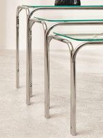 Jordan Nest Of 3 Clear Glass Tables
