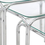 Jordan Nest Of 3 Clear Glass Tables