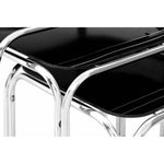 Jordan Set Of Three Black Glass Nest Of Tables