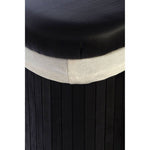 Bambi Black Set of 2 Bamboo Storage Ottoman