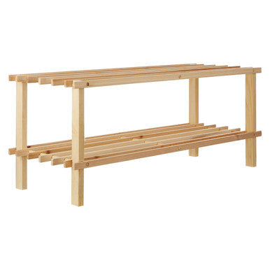 Arla Natural And Cedar Wood 2 Tier Shoe Rack