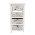 4 Maize Baskets White Storage Unit