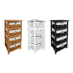 4 Maize Baskets White Storage Unit