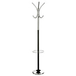 Drew Black and Chrome Floor Standing Coat Stand