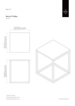 Fulton Matte White Nest Of 3 Tables With Chrome Frame