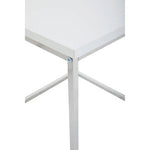 Fulton Matte White Nest Of 3 Tables With Chrome Frame