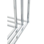 Fulton Matte White Nest Of 3 Tables With Chrome Frame