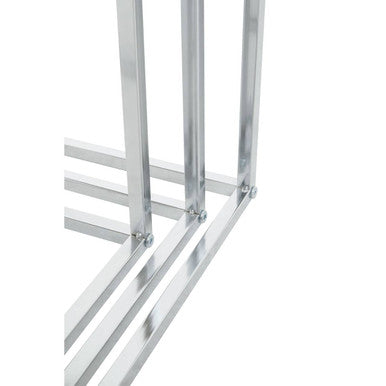 Fulton Matte White Nest Of 3 Tables With Chrome Frame