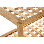 Arla 2 Tier Walnut Wood Shoe Rack