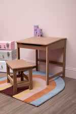 Jordan Childrens Natural Desk And Stool