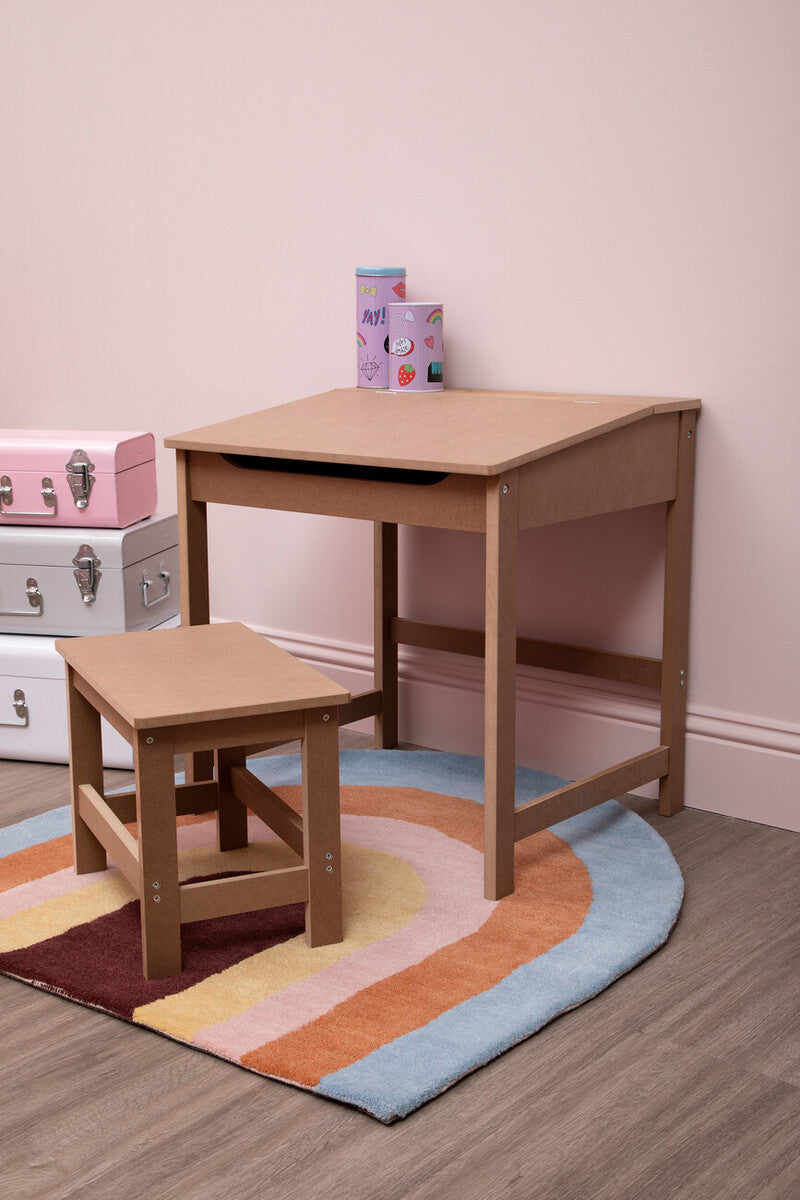 Jordan Childrens Natural Desk And Stool