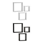 Kayli Set Of Three Black Wall Cubes