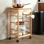 Harlow Glenn 3 Wire Baskets Pinewood Kitchen Trolley