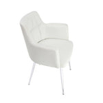 Merrik White Leather Effect Dining Chair