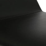 Cassy Black Leather Effect Dining Chair With White Legs