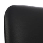 Cassy Black Leather Effect Dining Chair With White Legs