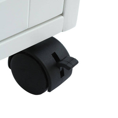 Harlow White And Bamboo Top Kitchen Trolley