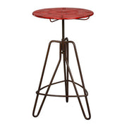 Artisan Red Metal Bar Table