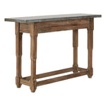Elementary Antique Wood Finish Console Table