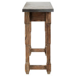 Elementary Antique Wood Finish Console Table
