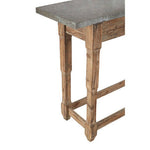 Elementary Antique Wood Finish Console Table