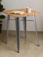 Aldgate Silver Table in Powder Coated Metal and Wood