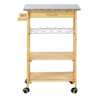 Harlow Glenn Pinewood Large Kitchen Trolley