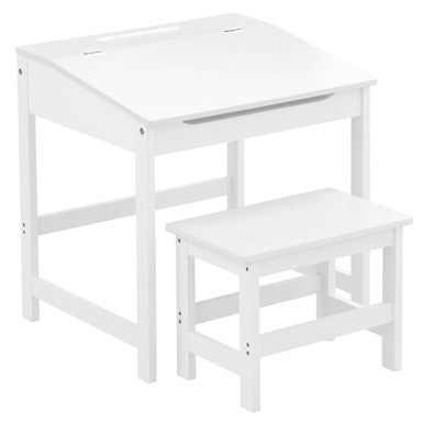 Jordan Childrens White Desk And Stool