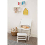 Jordan Childrens White Desk And Stool
