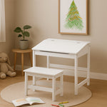 Jordan Childrens White Desk And Stool