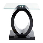 Halo O Shaped Side Table With Black Base