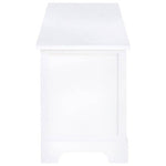 New England White Storage Bench with 4 Drawers