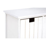 New England White Storage Bench with 4 Drawers