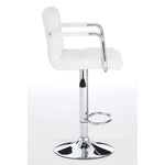 Starz White Leather Effect Bar Chair