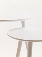 Viborg Set Of Two White Round Side Tables