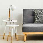 Viborg Set Of Two White Round Side Tables