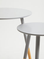 Viborg Set Of Two Grey Round Side Tables