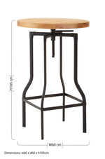 New Foundry Ash Veneer Bar Table