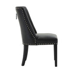 Rodeo Black Leather Effect Dining Chair