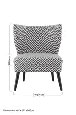 Regents Park Greek Key Design Accent Chair