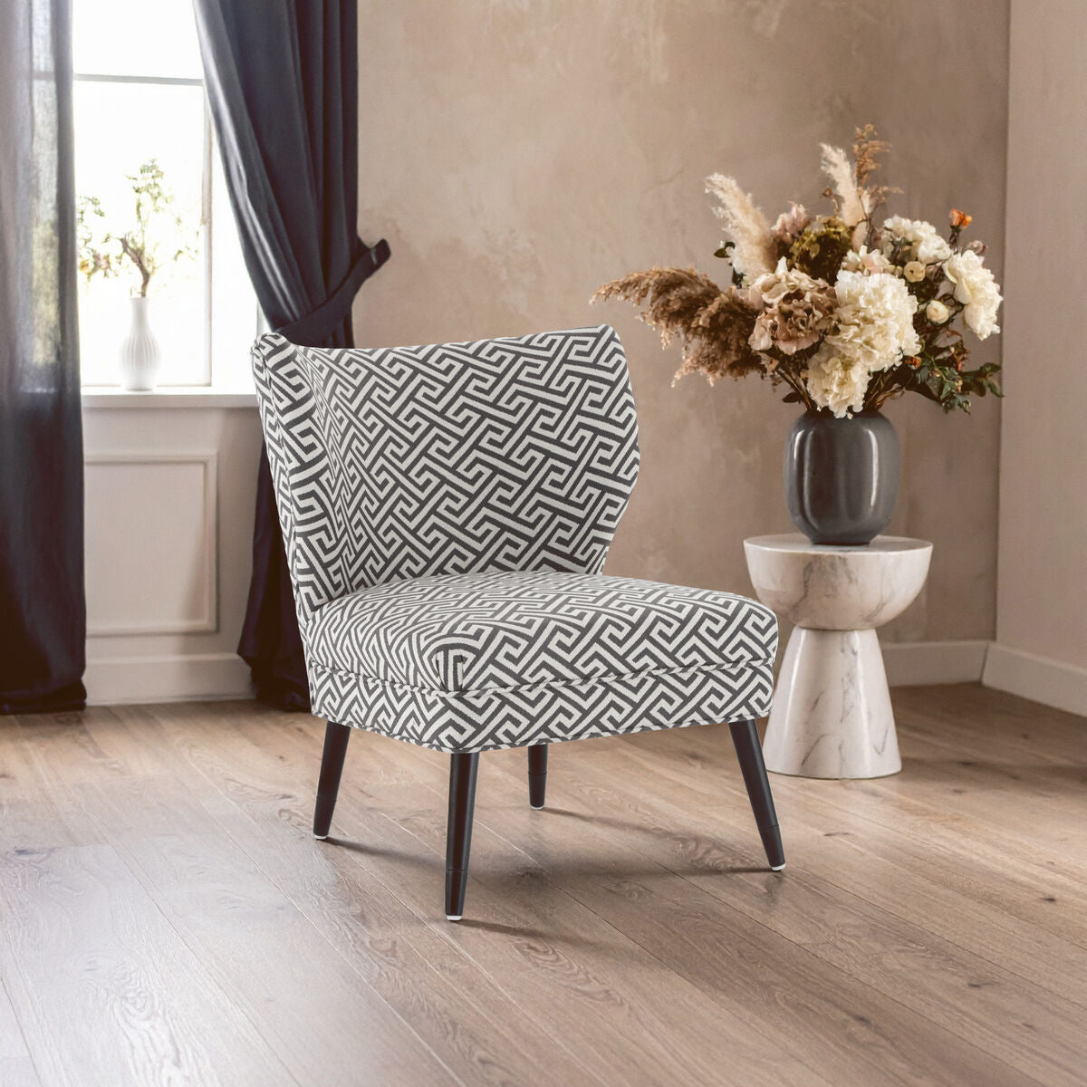 Regents Park Greek Key Design Accent Chair