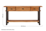 New Foundry 3 Drawer Console Table